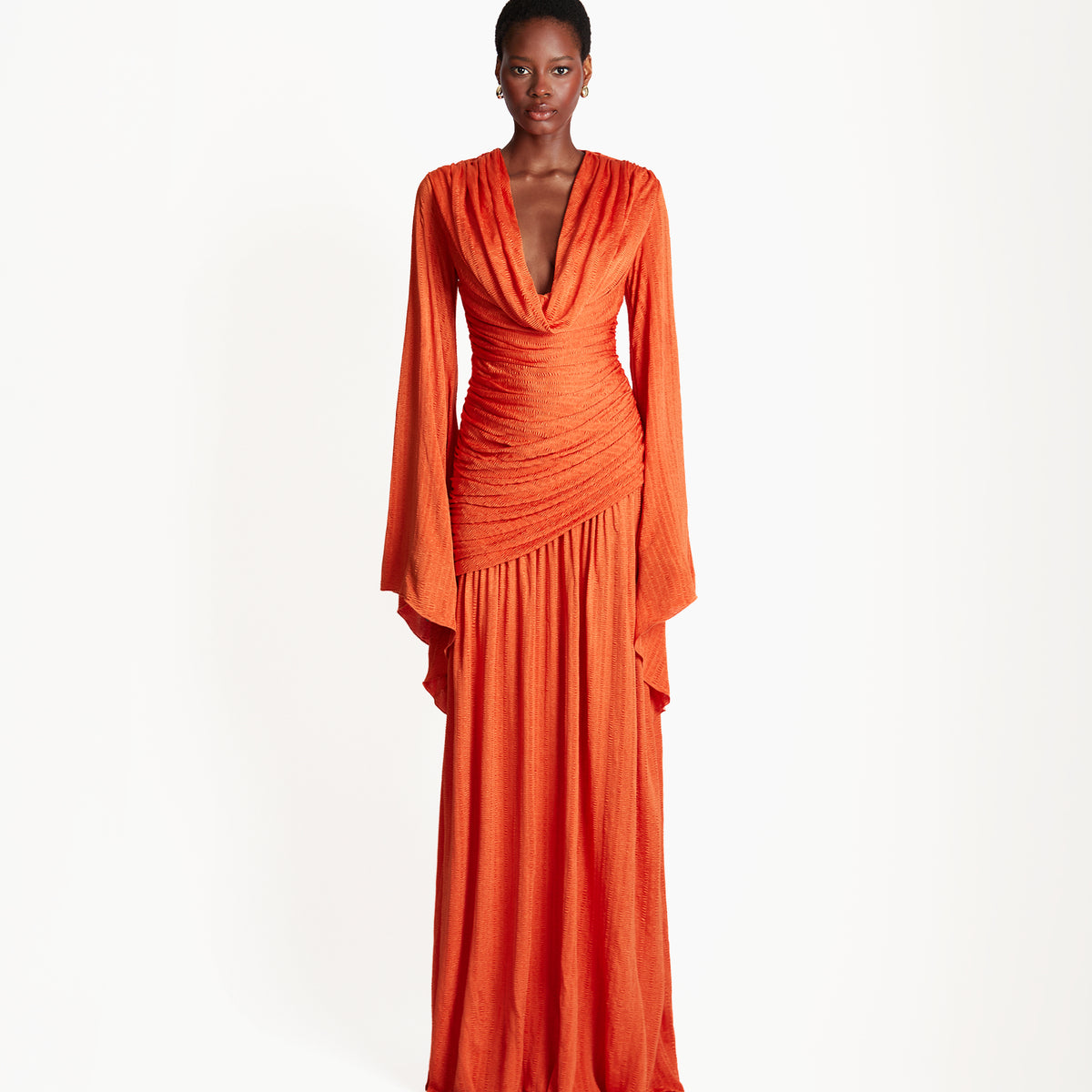 khanums orange dress Khanum's - Karun Color:Rust Aqua Blue Juliet Pretty Halter Long Combining modern glamour with OUT24V3