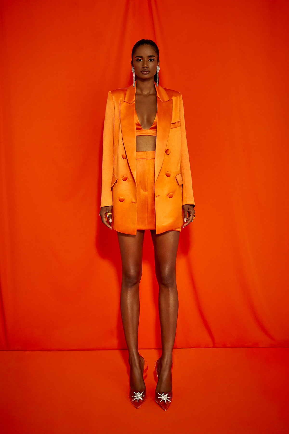 Kinza Skirt - Orange - Sample