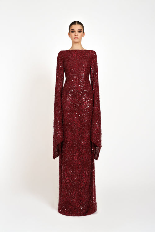 KADELA GOWN - RED SEQUIN