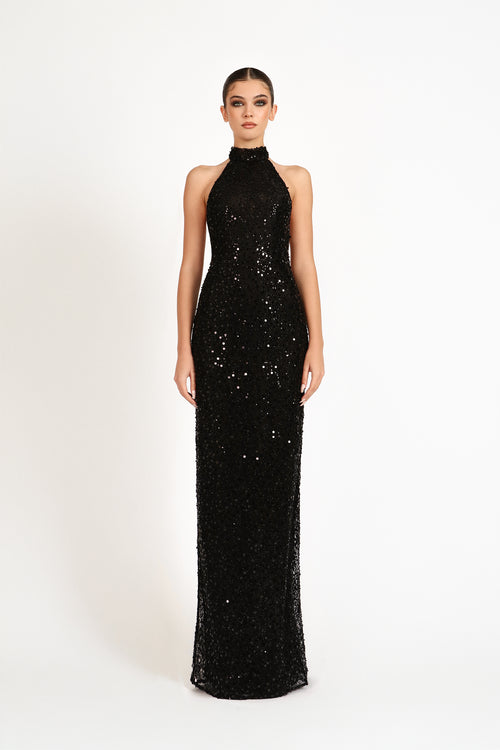 KEMILY DRESS - BLACK SEQUIN