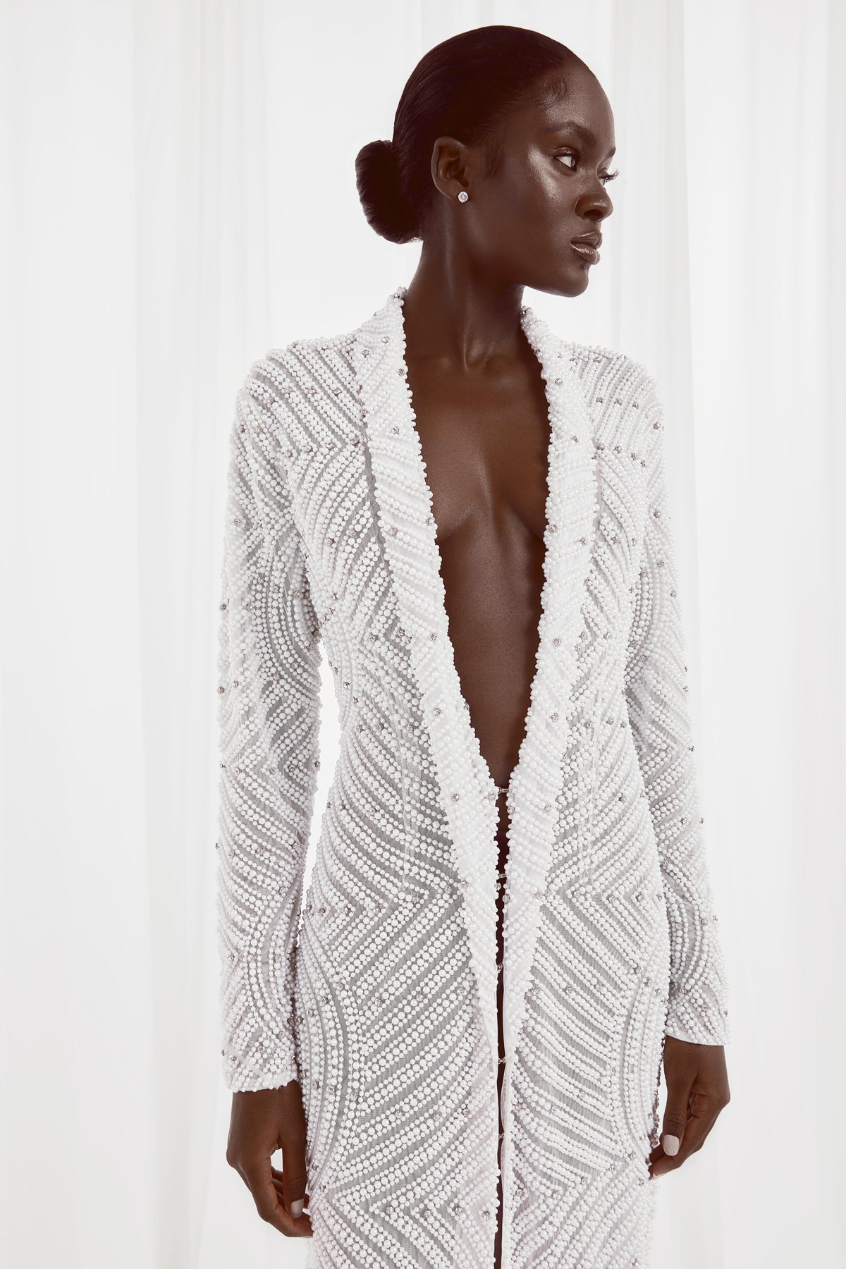 White sale embellished jacket