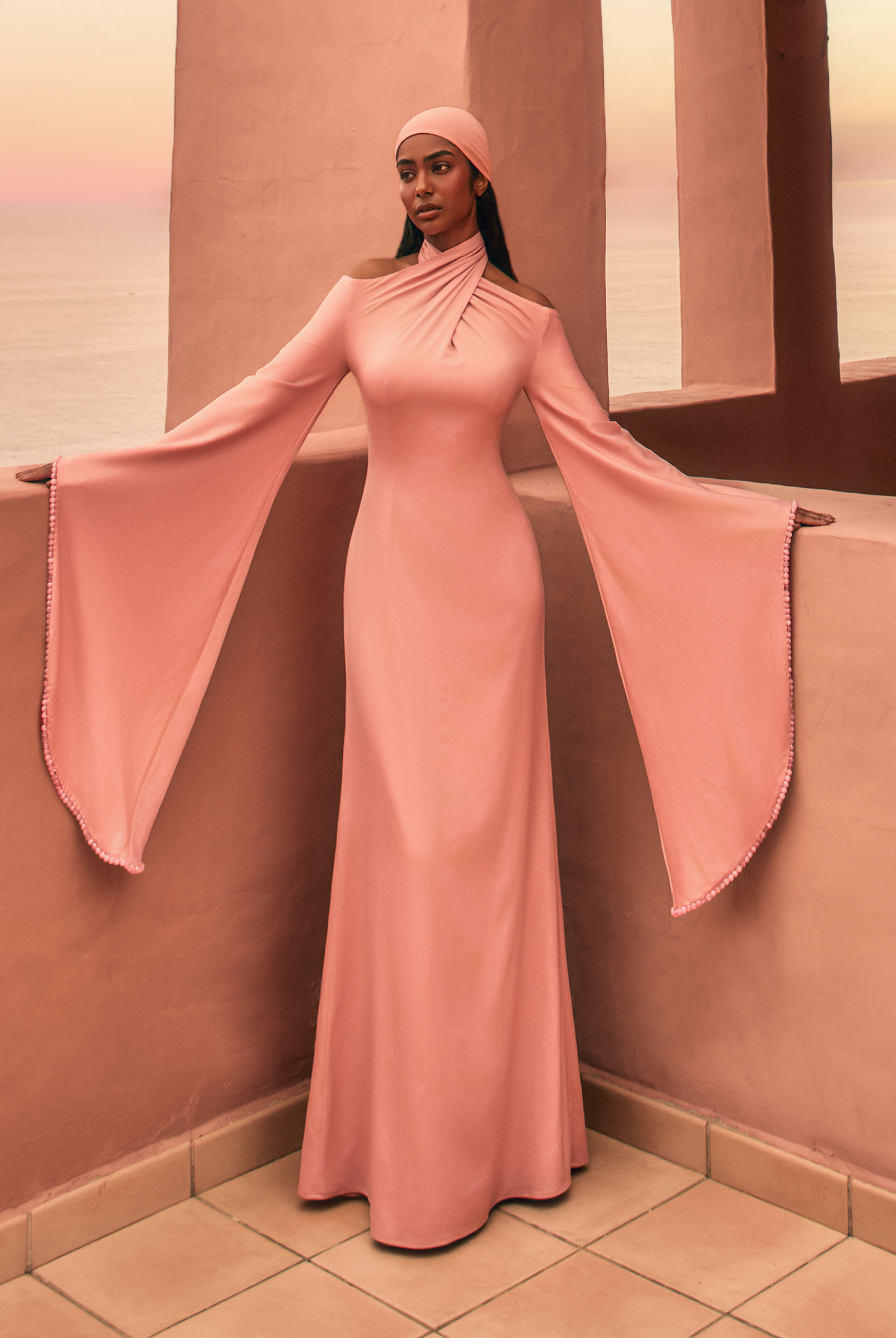 k&g maxi dresses Kiyonna Plus Size Kelsey Long Sleeve Maxi Dress