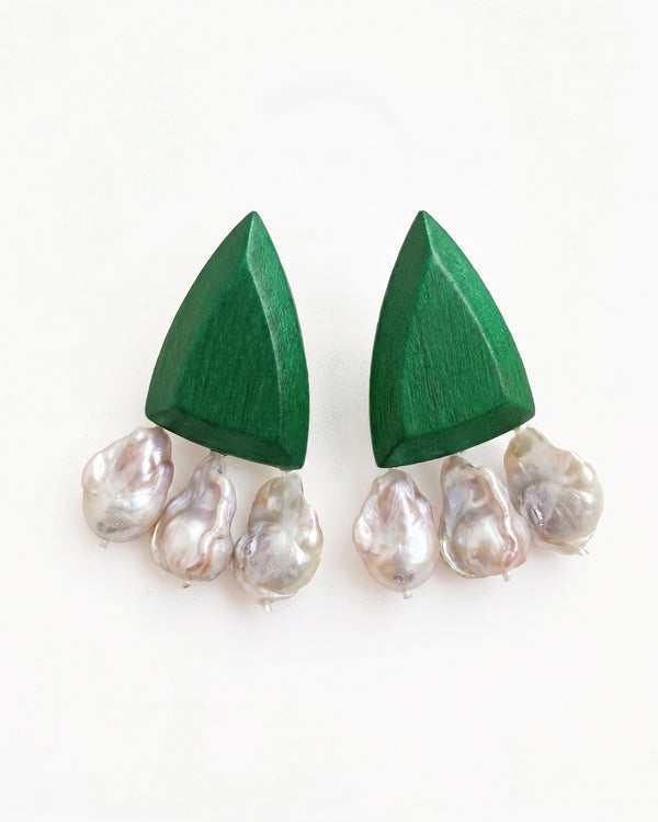 Kriti Earrings - Green