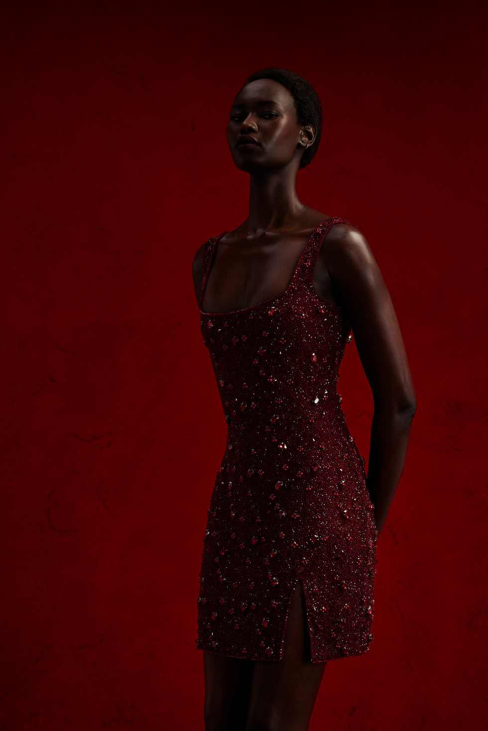 Keri knoop dress wit