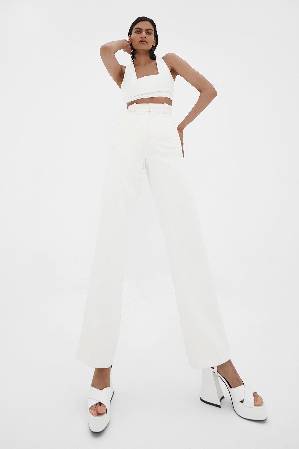 Kinza Trousers - Ivory